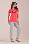 Sweet Moon Knit Cotton Pyjama Set - Lightgrey Peach  — thumbnail 4